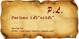 Perlusz László névjegykártya