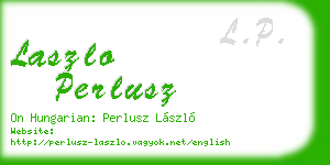 laszlo perlusz business card
