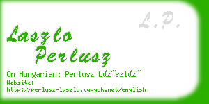 laszlo perlusz business card